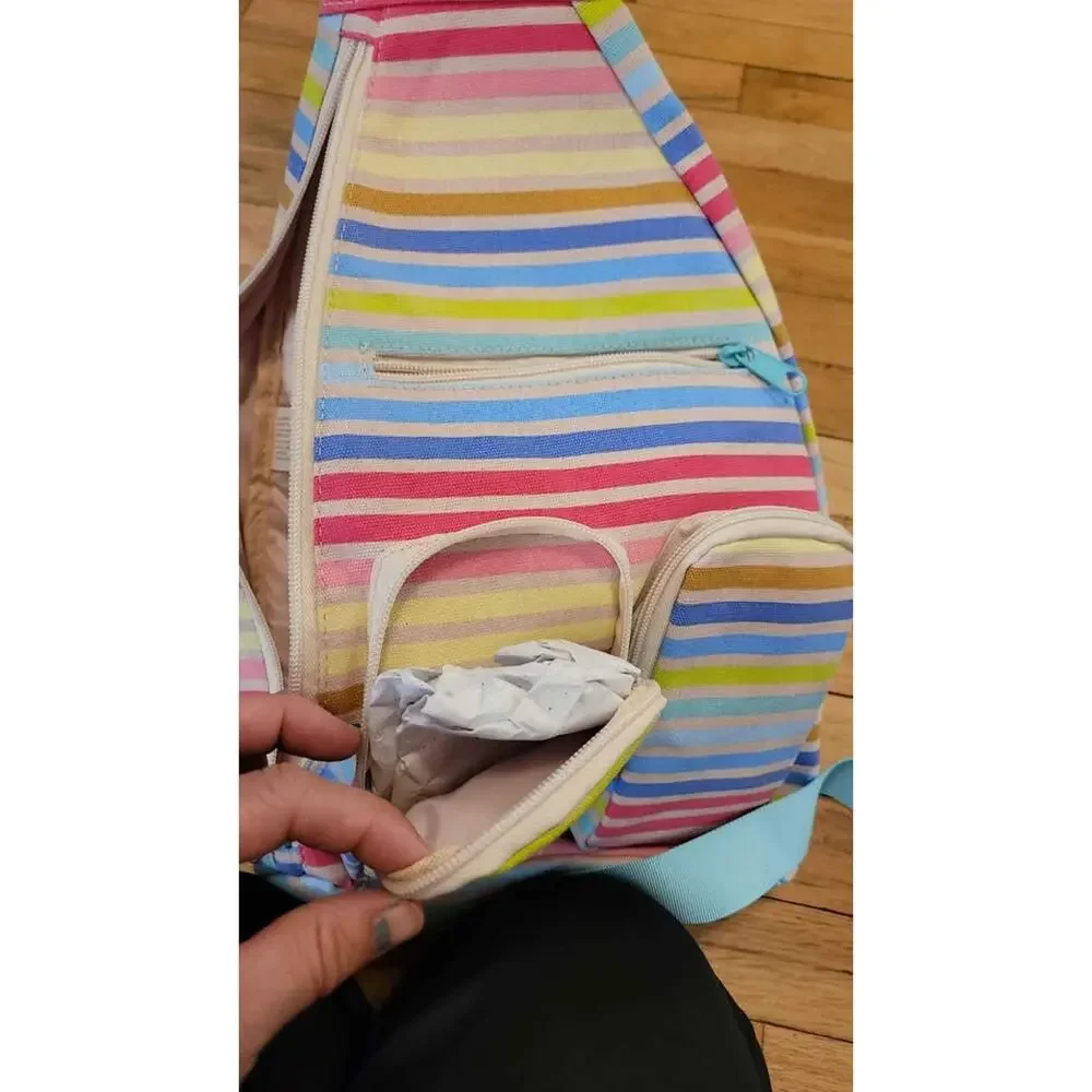 Colorful Striped Sling Bag Backpack Shoulder Chest Pack Casual Travel Daypack‎
